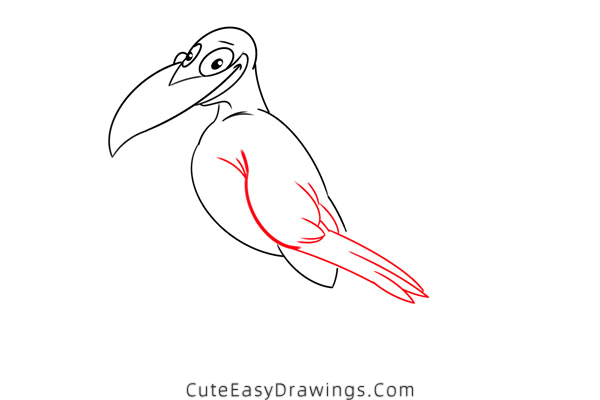 how to draw a raven - www.cuteeasydrawings.com