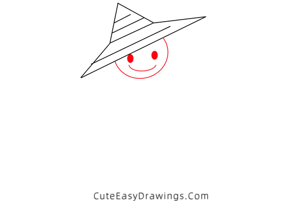 how to draw a scarecrow - www.cuteeasydrawings.com