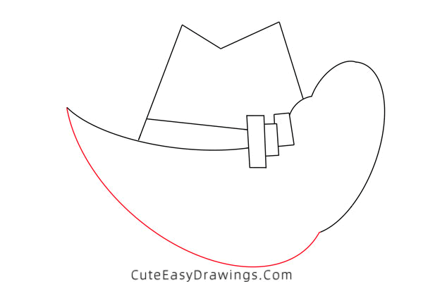 how to draw a cowboy hat - www.cuteeasydrawings.com