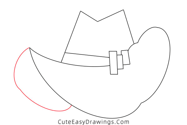 how to draw a cowboy hat - www.cuteeasydrawings.com