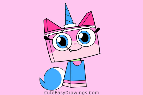 how to draw unikitty - www.cuteeasydrawings.com