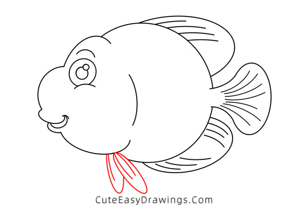 how to draw a parrot fish - www.cuteeasydrawings.com