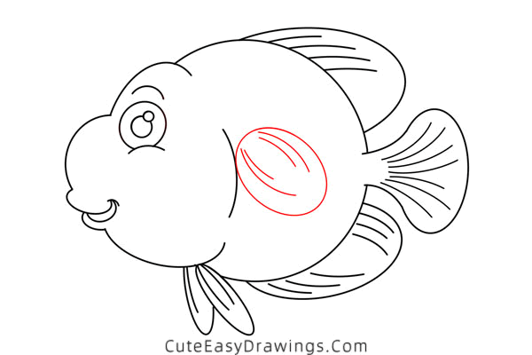 how to draw a parrot fish - www.cuteeasydrawings.com