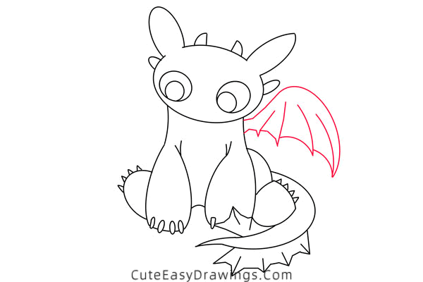 how to draw toothless - www.cuteeasydrawings.com