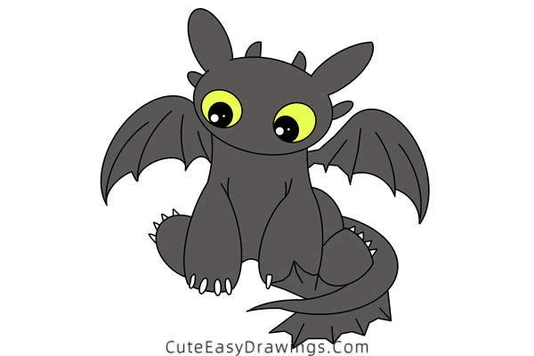 How to Draw Toothless Step by Step - Cute Easy Drawings