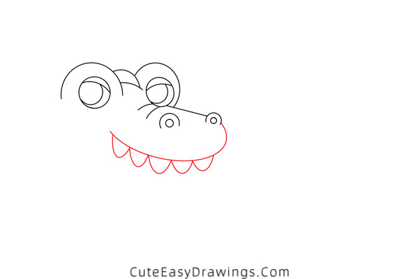 how to draw an alligator - www.cuteeasydrawings.com