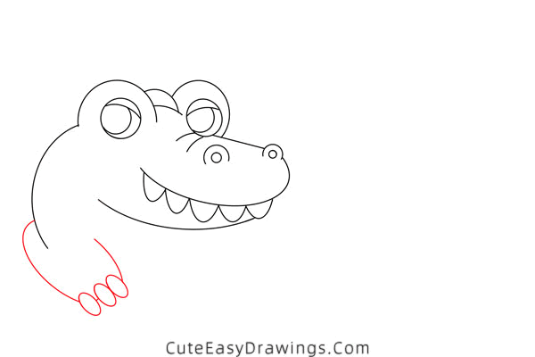 how to draw an alligator - www.cuteeasydrawings.com