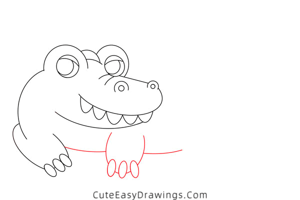 how to draw an alligator - www.cuteeasydrawings.com