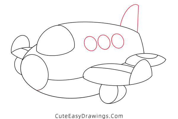 how to draw an airliner - www.cuteeasydrawings.com