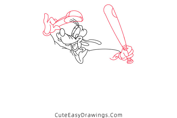 how to draw goofy - www.cuteeasydrawings.com