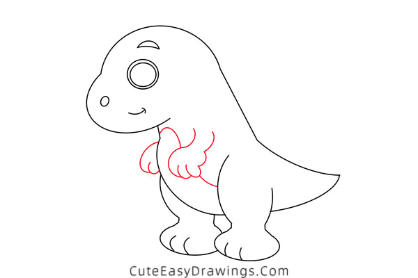 how to draw a cartoon spinosaurus - www.cuteeasydrawings.com