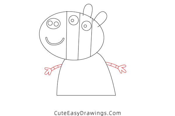 how to draw zoe zebra - www.cuteeasydrawings.com