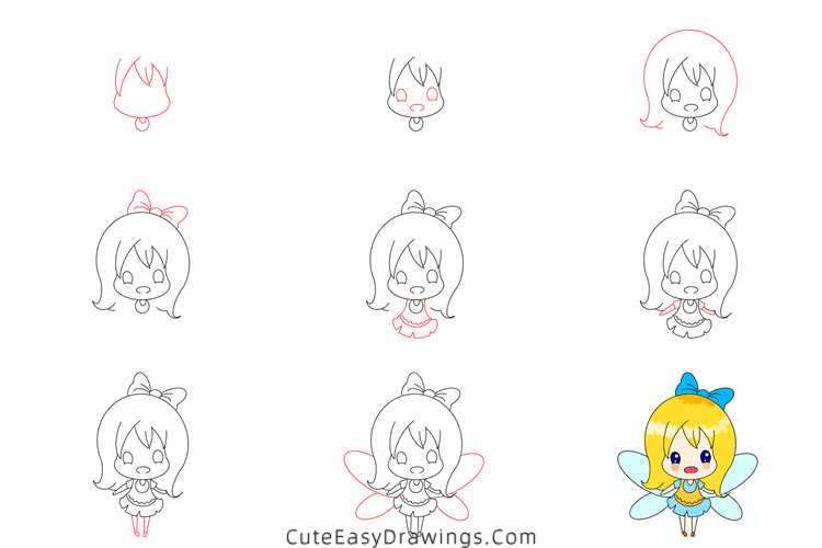 how to draw a fairy easy - www.cuteeasydrawings.com