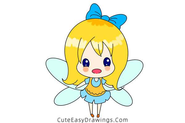 how to draw a fairy easy - www.cuteeasydrawings.com