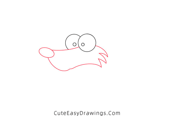 how to draw a cartoon wolf - www.cuteeasydrawings.com