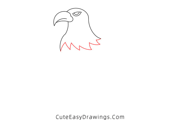 how to draw an eagle - www.cuteeasydrawings.com