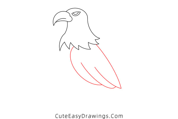 how to draw an eagle - www.cuteeasydrawings.com