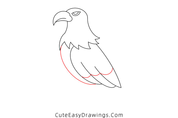 how to draw an eagle - www.cuteeasydrawings.com