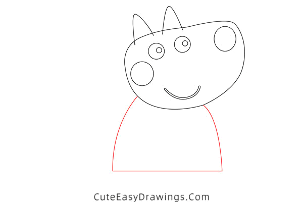 how to draw wendy wolf from peppa pig - www.cuteeasydrawings.com