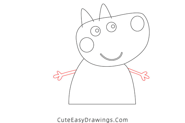 how to draw wendy wolf from peppa pig - www.cuteeasydrawings.com