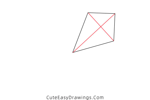 how to draw a kite - www.cuteeasydrawings.com