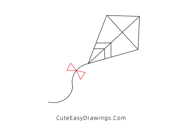 how to draw a kite - www.cuteeasydrawings.com