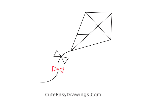 how to draw a kite - www.cuteeasydrawings.com