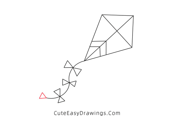 how to draw a kite - www.cuteeasydrawings.com