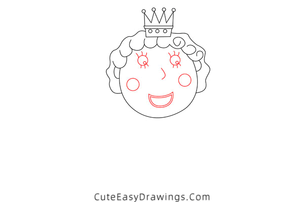 how to draw the queen from peppa pig - www.cuteeasydrawings.com