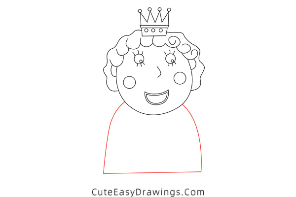 how to draw the queen from peppa pig - www.cuteeasydrawings.com