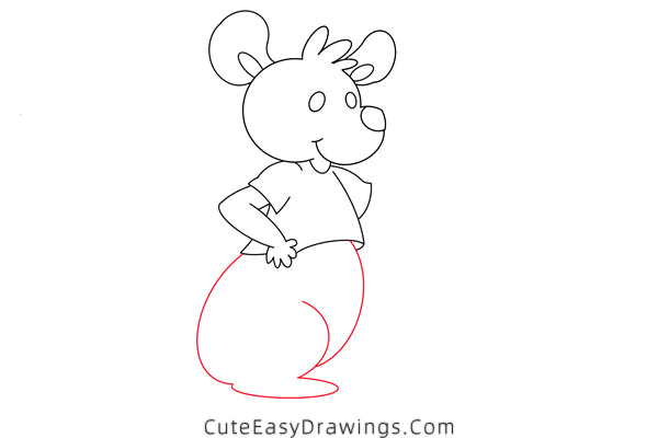 how to draw a kangaroo - www.cuteeasydrawings.com