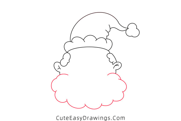 how to draw santa claus face - www.cuteeasydrawings.com