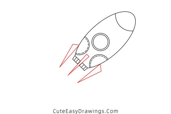 how to draw a rocket in space - www.cuteeasydrawings.com