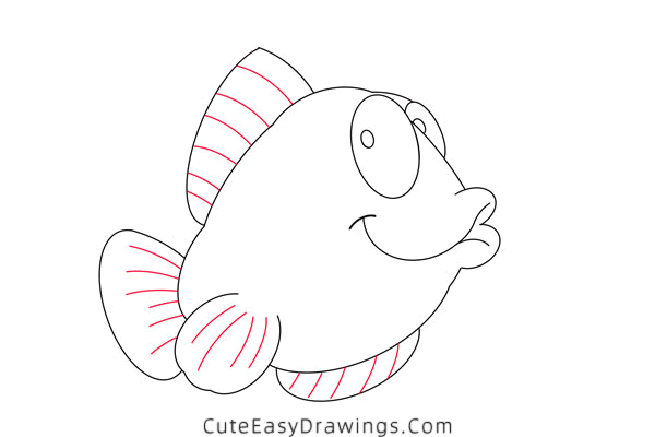 how to draw a tropical fish - www.cuteeasydrawings.com