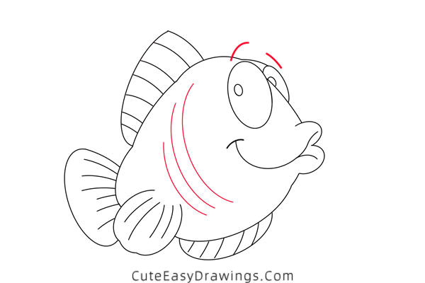 how to draw a tropical fish - www.cuteeasydrawings.com