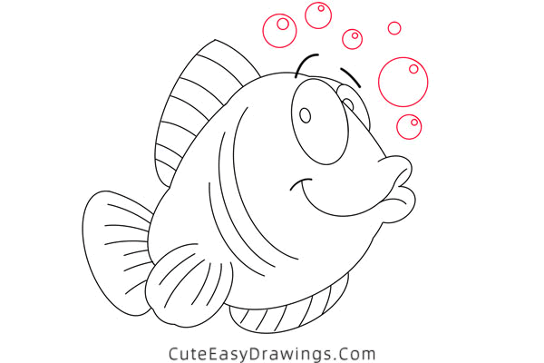 how to draw a tropical fish - www.cuteeasydrawings.com