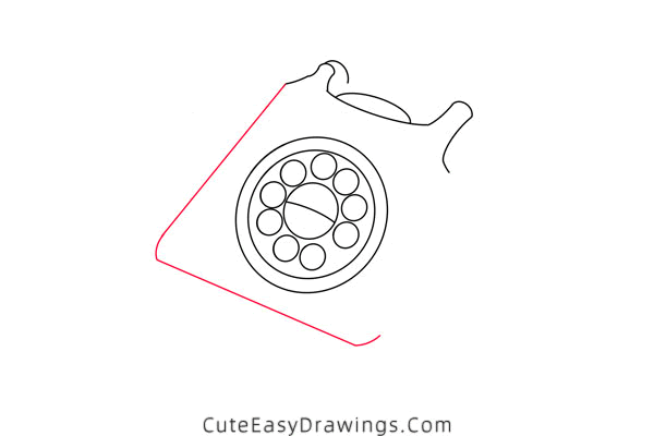 how to draw a telephone - www.cuteeasydrawings.com