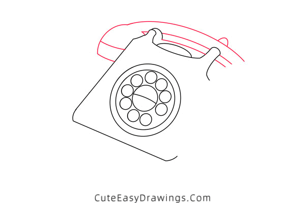 how to draw a telephone - www.cuteeasydrawings.com