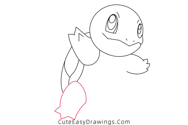 how to draw squirtle from pokemon - www.cuteeasydrawings.com