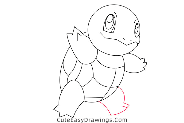 how to draw squirtle from pokemon - www.cuteeasydrawings.com