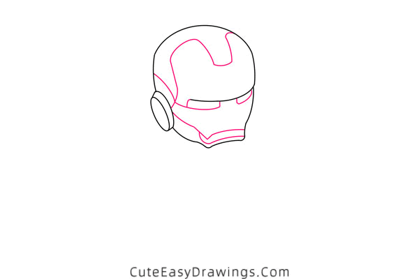 how to draw iron man - www.cuteeasydrawings.com