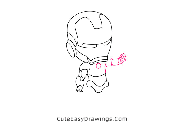 how to draw iron man - www.cuteeasydrawings.com