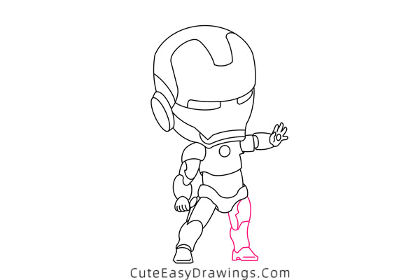 how to draw iron man - www.cuteeasydrawings.com