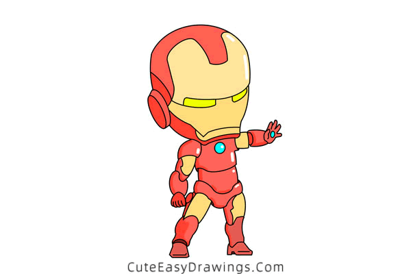 how to draw iron man - www.cuteeasydrawings.com