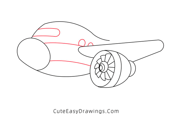 how to draw a plane - www.cuteeasydrawings.com