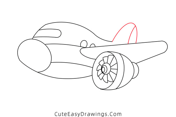 how to draw a plane - www.cuteeasydrawings.com