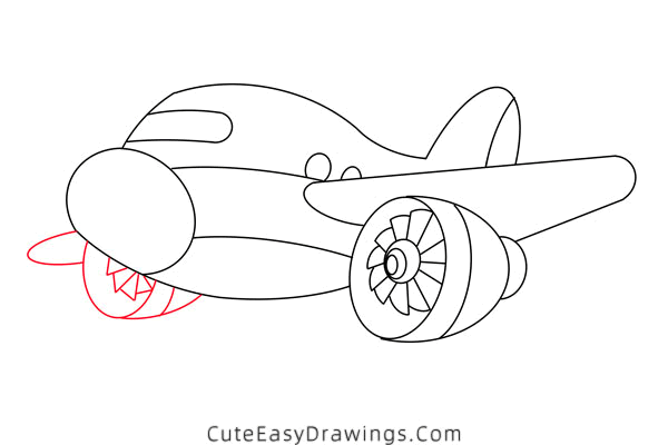 how to draw a plane - www.cuteeasydrawings.com