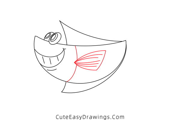 how to draw a sea fish - www.cuteeasydrawings.com