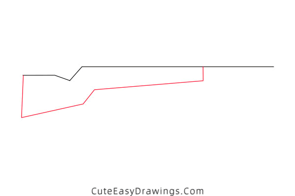 how to draw a rifle - www.cuteeasydrawings.com