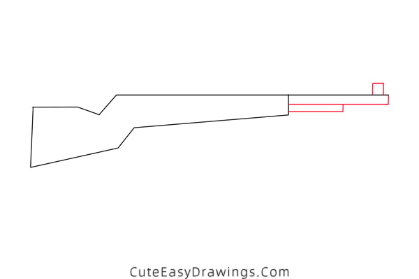 how to draw a rifle - www.cuteeasydrawings.com